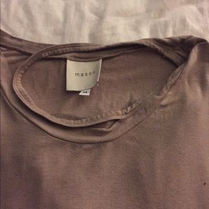 Mason Tops - Mason By Michelle Mason Slashed Neck Tee Mason Tops - Mason By Michelle Mason Slashed Neck Tee